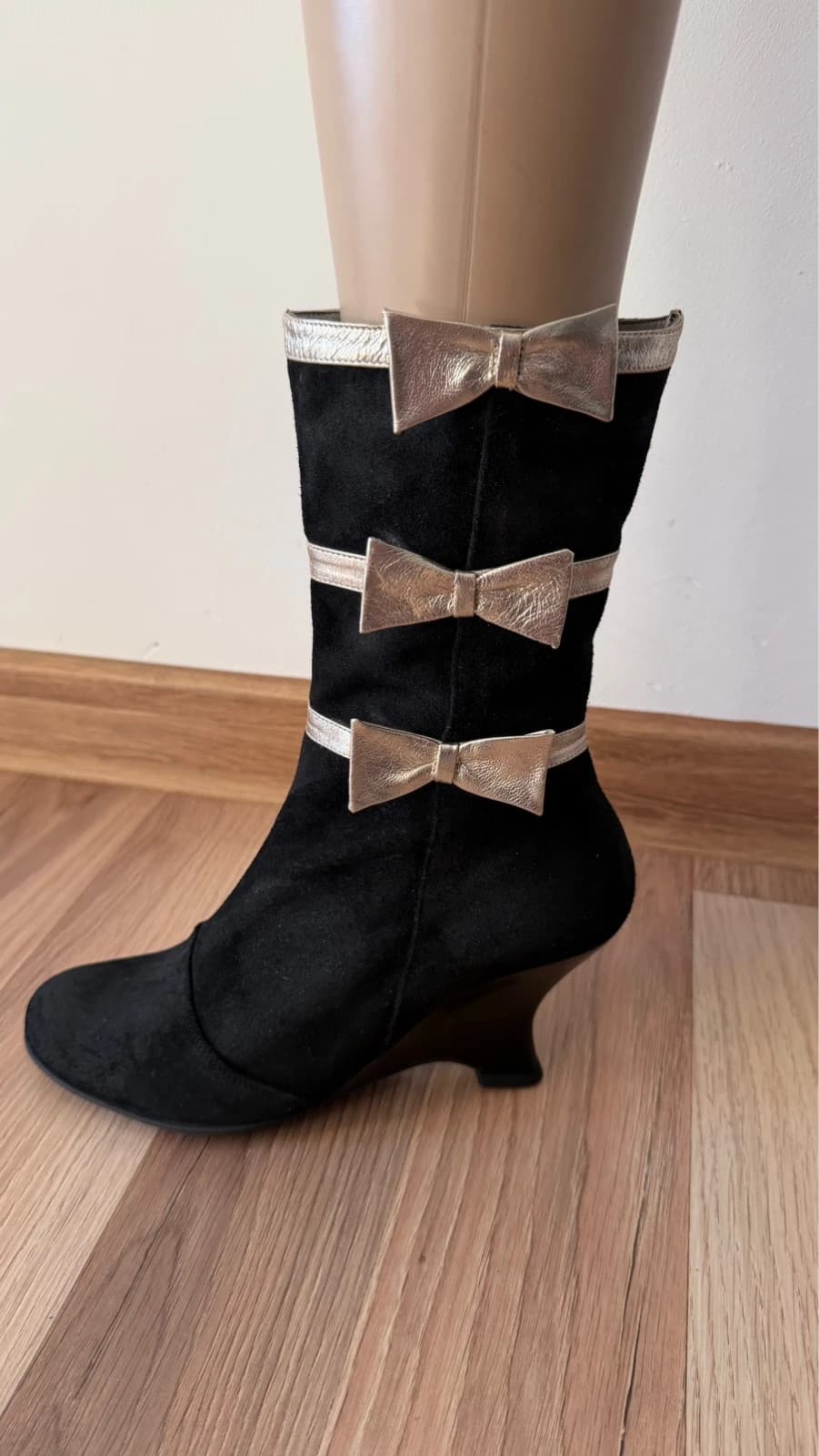 Senza Marca Ghete în piele camoscio